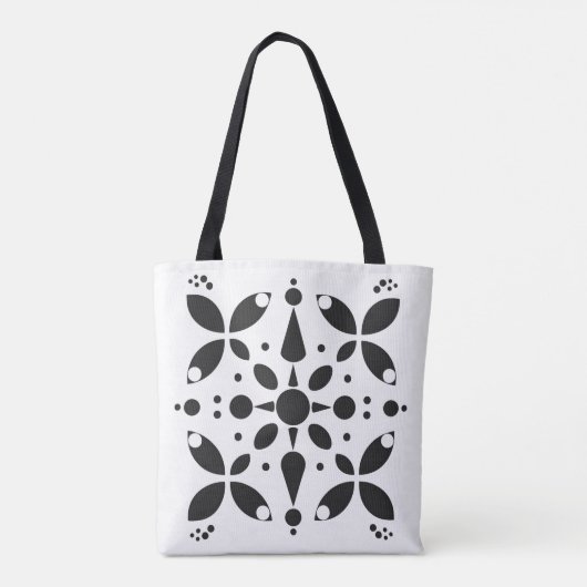 Monochrome Minimalistische Symmetrie Tote Bag Tasche (Rückseite)