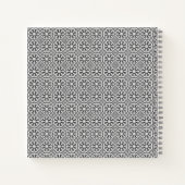 Monochrome Minimalistisches Quadrat-Notebook Notizblock (Rückseite)