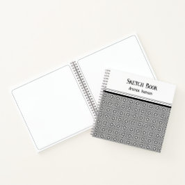 Monochrome Minimalistisches Quadrat-Notebook Notizblock