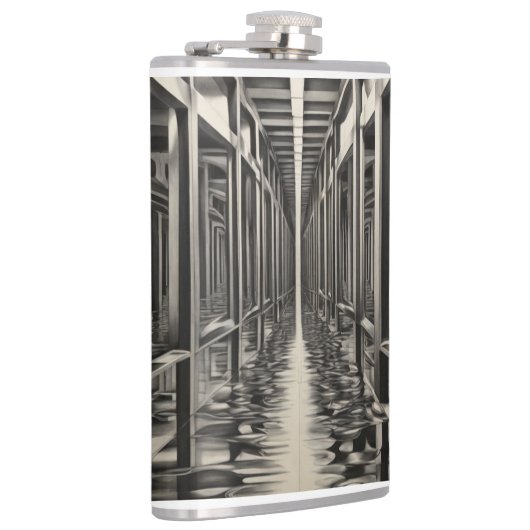Monochrome Mirage/Artistic Flask Flachmann (Rechts)