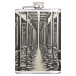Monochrome Mirage/Artistic Flask Flachmann