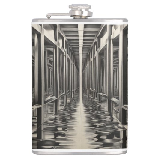 Monochrome Mirage/Artistic Flask Flachmann (Vorderseite)