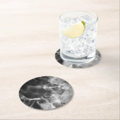 Monochrome modern coaster runder pappuntersetzer (Vor Ort)