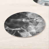 Monochrome modern coaster runder pappuntersetzer (Angewinkelt)