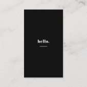 Monochrome Modern Diagonal Stripe Black and White Visitenkarte (Rückseite)