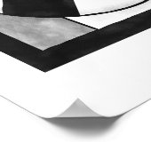 Monochrome Modern Geometric Abstraction Poster (Ecke)