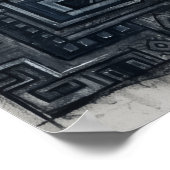 Monochrome-Mond-Frau-Plakat Poster (Ecke)