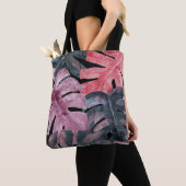 Monochrome Monstera: Watercolor Tropical Pattern. Tasche (Von Nahem)