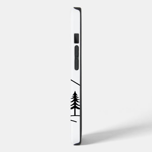 Monochrome Mountain and Pine Forest Phone Case (Rückseite / Links)