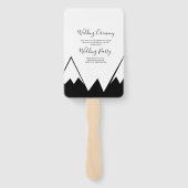 MOnochrome Mountain Top Wedding Suite Fächer (Rückseite)