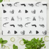 Monochrome Nature Tea Towel Geschirrtuch (Gefaltet)