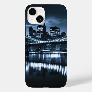 Monochrome New York Skyline Nightscape Case-Mate iPhone 14 Hülle
