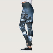 Monochrome New York Skyline Nightscape Leggings (Links)