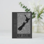 MONOCHROME NEW ZEALAND LAND GRAU SAND NZ BEACH POSTKARTE (Stehend Vorderseite)