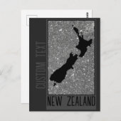 MONOCHROME NEW ZEALAND LAND GRAU SAND NZ BEACH POSTKARTE (Vorne/Hinten)