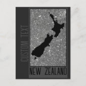 MONOCHROME NEW ZEALAND LAND GRAU SAND NZ BEACH POSTKARTE (Vorderseite)