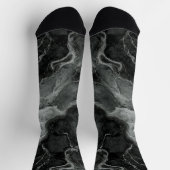 Monochrome Palette Grau-Schwarz-Marmor Socken (Oben)