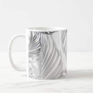 Monochrome Palme Bliss 1 #tropical #art Kaffeetasse