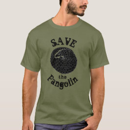Monochrome Pangolin-gefährdete Tierwelt gerettet T-Shirt