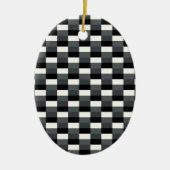 Monochrome Pattern of Gray, Grey, Black and White Keramik Ornament (Vorne)