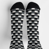 Monochrome Pattern of Gray, Grey, Black and White Socken (Oben)