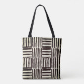 Monochrome Pinselstrichkunst Tasche (Rückseite)