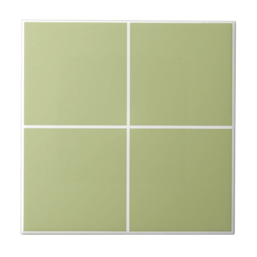 Monochrome Pistachio-Green-Checkered-Minimalistisc Fliese (Vorderseite)