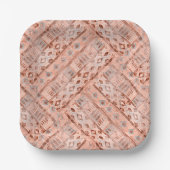 Monochrome Pixie Ethnisch Pappteller (Vorderseite)