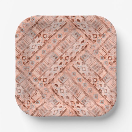 Monochrome Pixie Ethnisch Pappteller (Vorderseite)