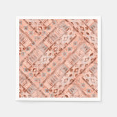 Monochrome Pixie Ethnisch Serviette (Vorderseite)