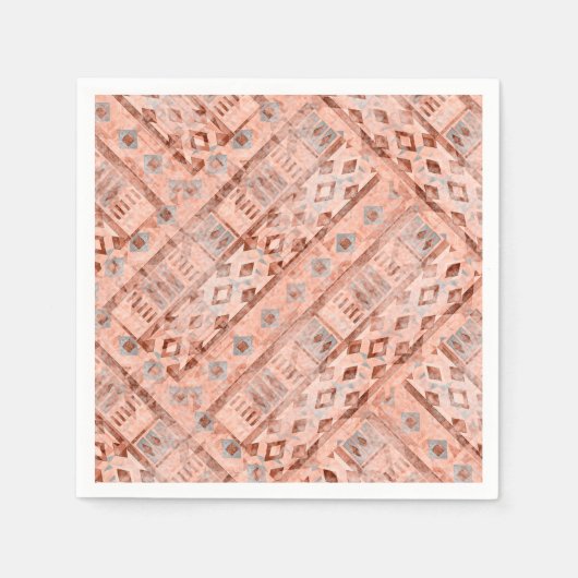Monochrome Pixie Ethnisch Serviette (Vorderseite)