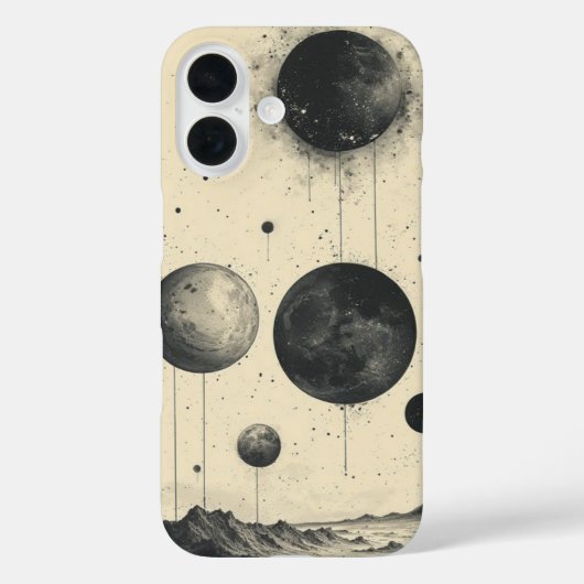 Monochrome Planetarium Case-Mate iPhone Hülle (Rückseite)