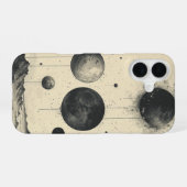 Monochrome Planetarium iPhone 16 Hülle (Rückseite (Horizontal))