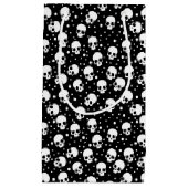 Monochrome Polka Dot Skull Kleine Geschenktüte (Vorderseite)