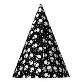 Monochrome Polka Dot Skull Partyhütchen (Rückseite)