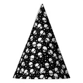 Monochrome Polka Dot Skull Partyhütchen (Links)
