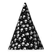 Monochrome Polka Dot Skull Partyhütchen (Rechts)