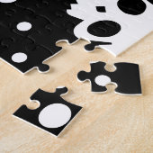Monochrome Polka Dot Skull Puzzle (Seite)