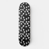 Monochrome Polka Dot Skull Skateboard (Vorderseite)