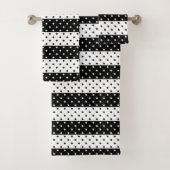 Monochrome Polka Dots Badetuch Set (Insitu)