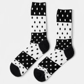 Monochrome Polka Dots Crew Socken (Linkes Detail)
