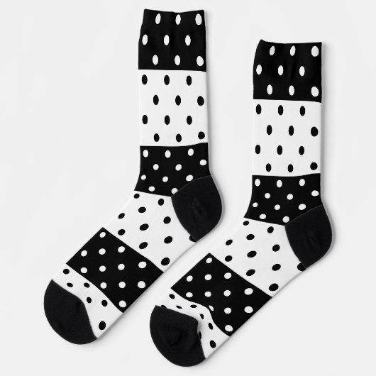 Monochrome Polka Dots Crew Socken (Linkes Detail)