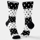 Monochrome Polka Dots Crew Socken (Gewinkelt)