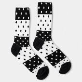 Monochrome Polka Dots Crew Socken (Rechts)