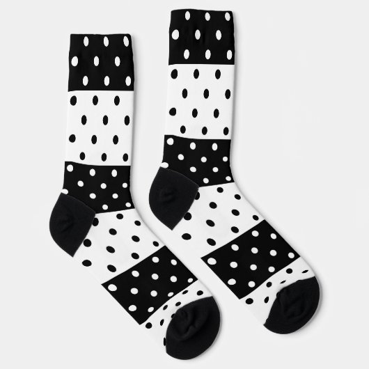 Monochrome Polka Dots Crew Socken (Rechts)