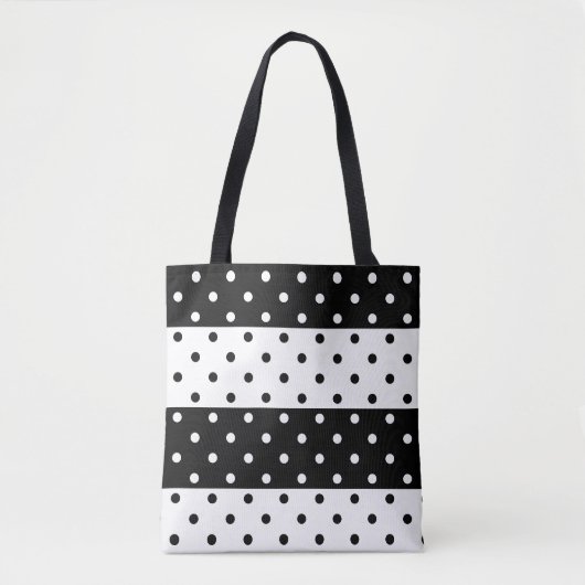 Monochrome Polka Dots-Tasche Tasche (Vorderseite)