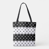 Monochrome Polka Dots-Tasche Tasche (Rückseite)