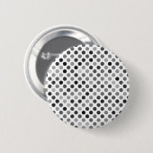 Monochrome Polka-Dottern-Muster (Schwarz-Weiß-Punk Button (Vorne & Hinten)