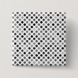 Monochrome Polka-Dottern-Muster (Schwarz-Weiß-Punk Button