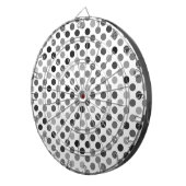 Monochrome Polka-Dottern-Muster (Schwarz-Weiß-Punk Dartscheibe (Vorderseite rechts)